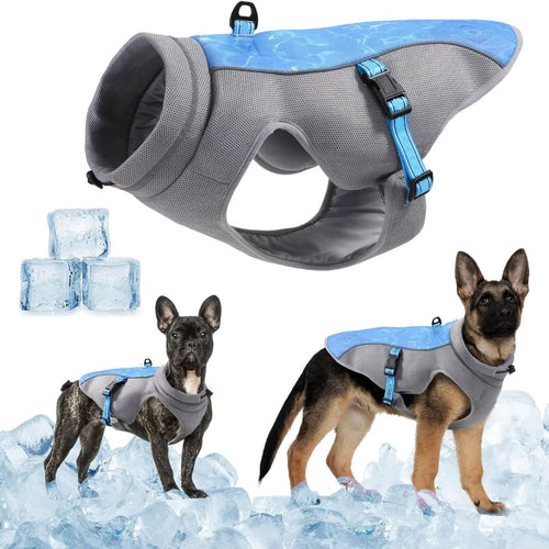 Chaleco Refrescante FRESKITO™ – Arnés de Verano Anti-UV para Perros (S a 3XL)