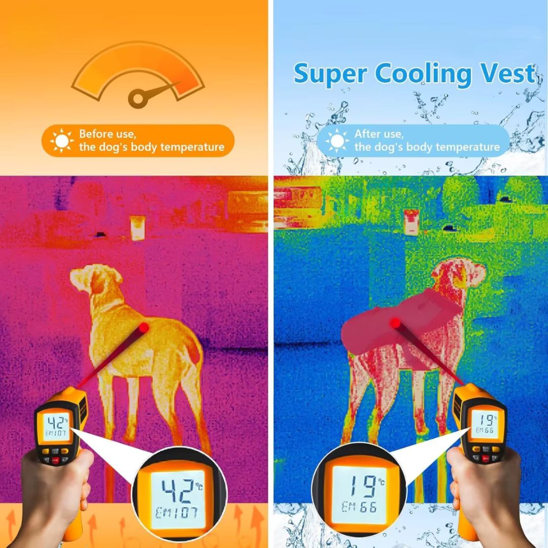 Chaleco Refrescante FRESKITO™ – Arnés de Verano Anti-UV para Perros (S a 3XL)
