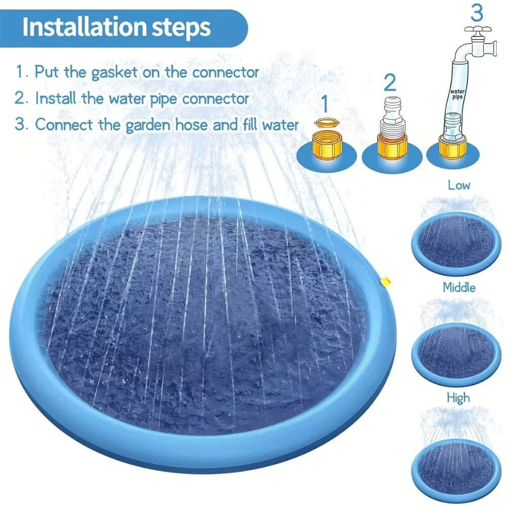 Piscina Splash FRESKITO™ - Splash Pad para Perros y Niños (100 / 150 / 170 cm)